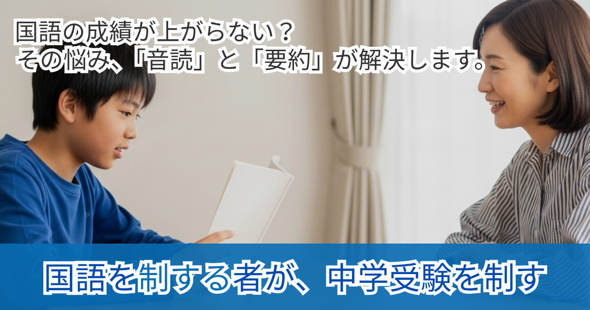 【中学受験】国語を制する者が中学受験を制す｜読解力を伸ばす「音読と要約」の具体
