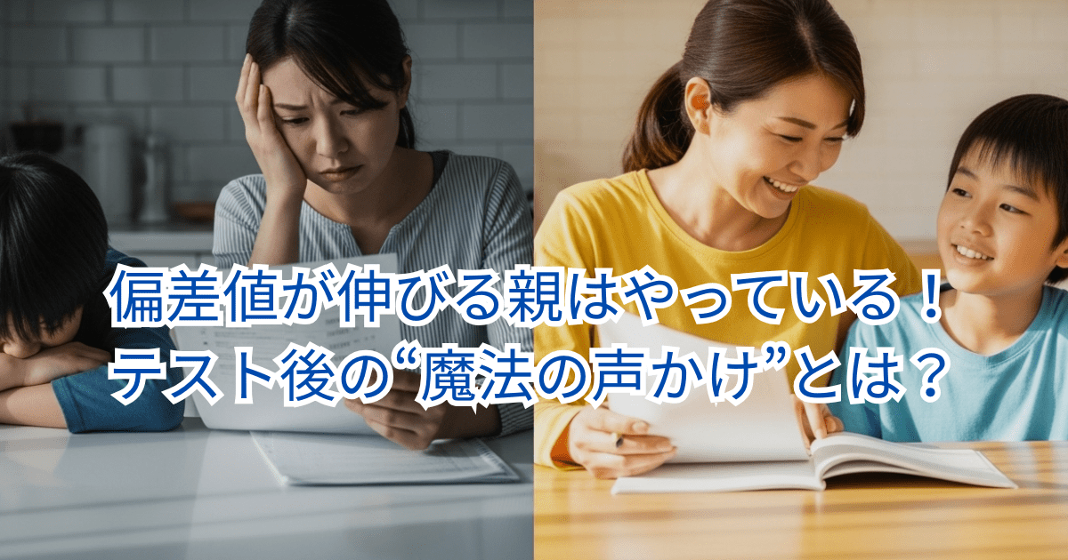 偏差値が伸びる親はやっている！テスト後の“魔法の声かけ”とは？